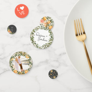Citrus Orchard Boho Botanical Bridal Shower Confetti