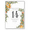 Citrus Orchard Boho Botanical Table Number Card