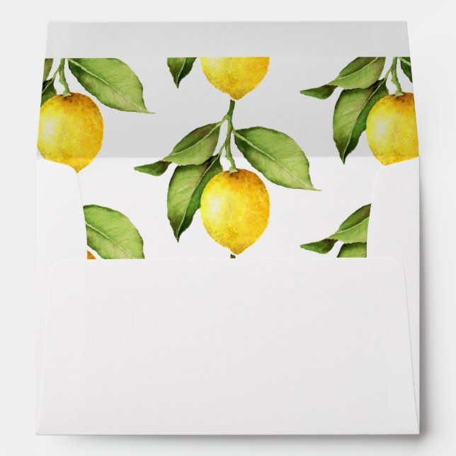 Citrus Orchard Personalised Return Address Envelope (Back (Bottom))
