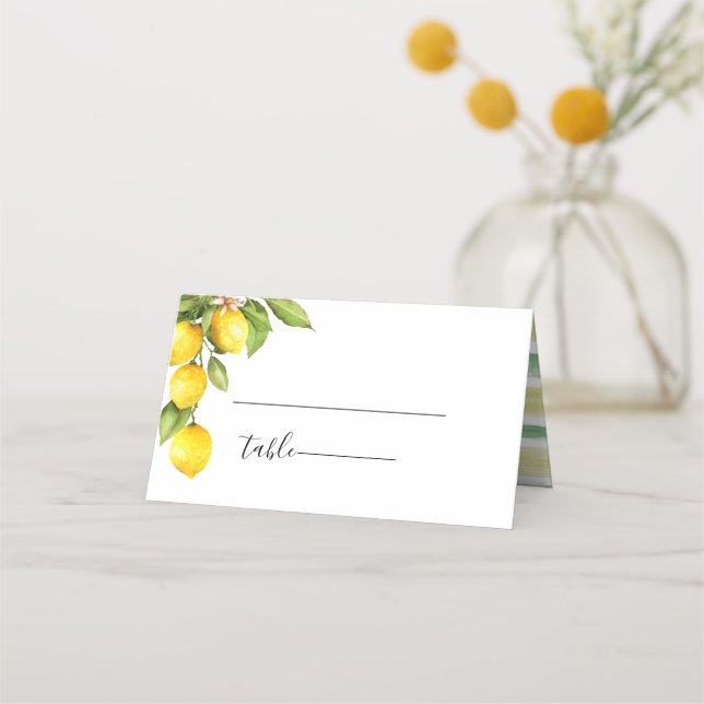 Citrus Orchard Wedding Place Card (Front)
