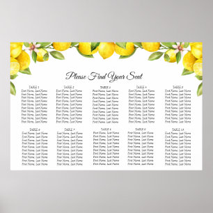 Citrus Orchard Wedding Seating Chart