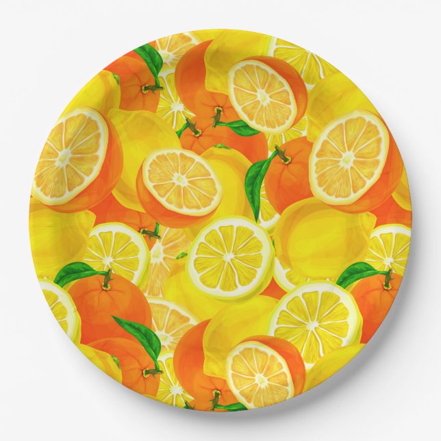 Citrus Paper Plate (Front)