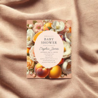 Citrus Pastel Blooms Peach Baby Shower