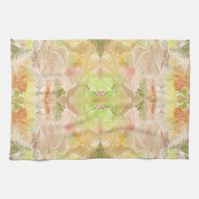 Citrus Pastel Designer Print Repeat Pattern Tea Towel (Horizontal)