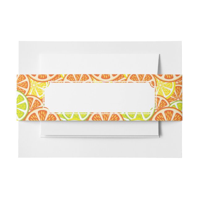 Citrus Pattern 2 Invitation Belly Band (Front Example)