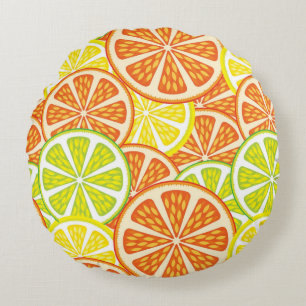 Citrus Pattern 2 Round Cushion