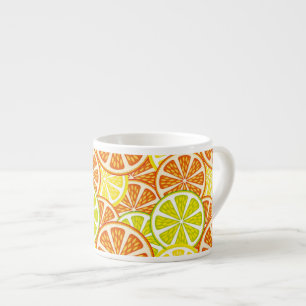 Citrus pattern espresso cup