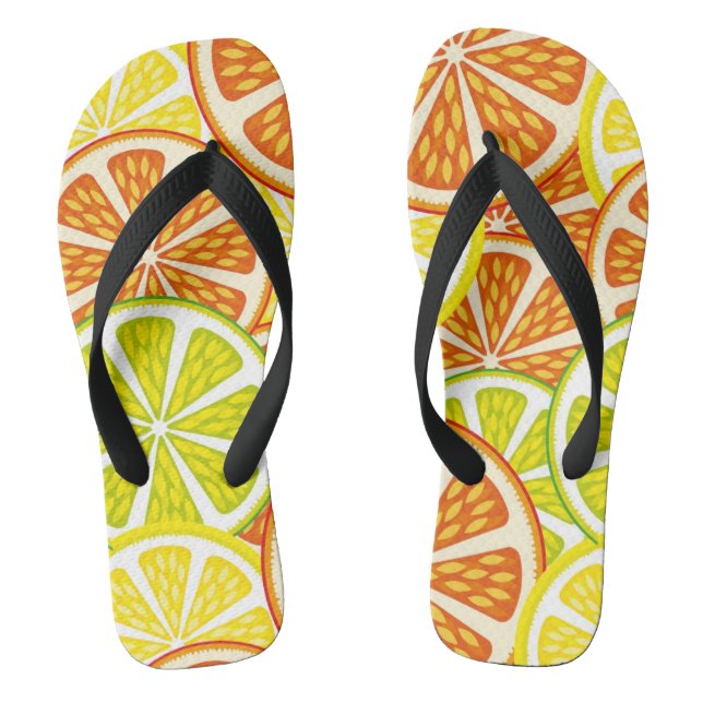 Citrus pattern jandals (Footbed)