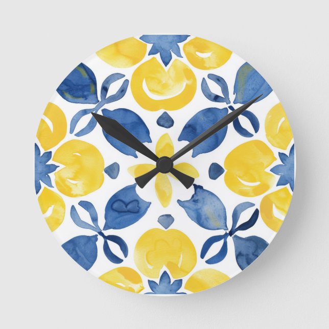 Citrus Pattern Round Clock (Front)