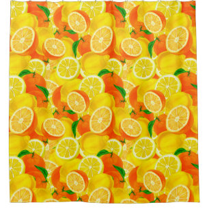 Citrus Pattern Shower Curtain