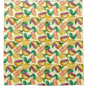 Citrus Pattern Shower Curtain