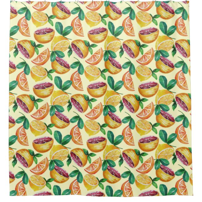 Citrus Pattern Shower Curtain (Front)