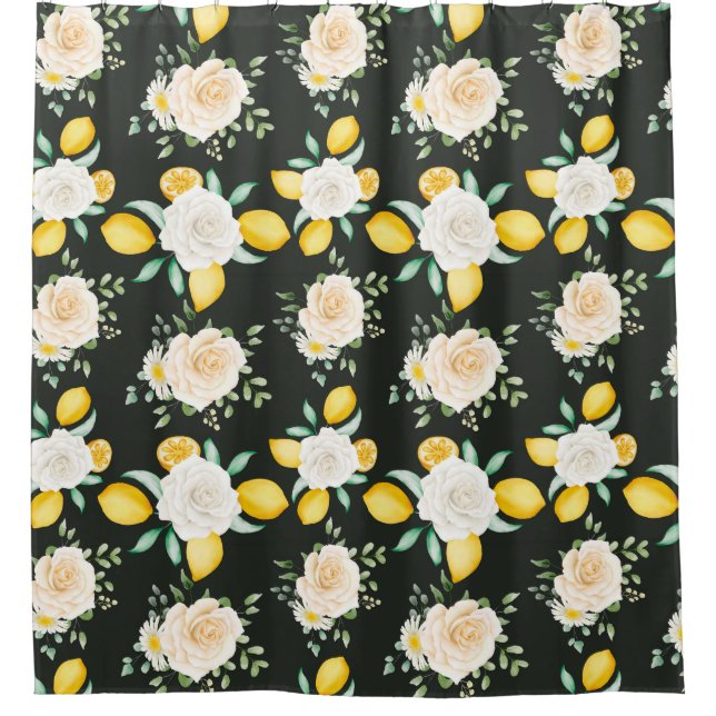 Citrus Pattern Shower Curtain (Front)