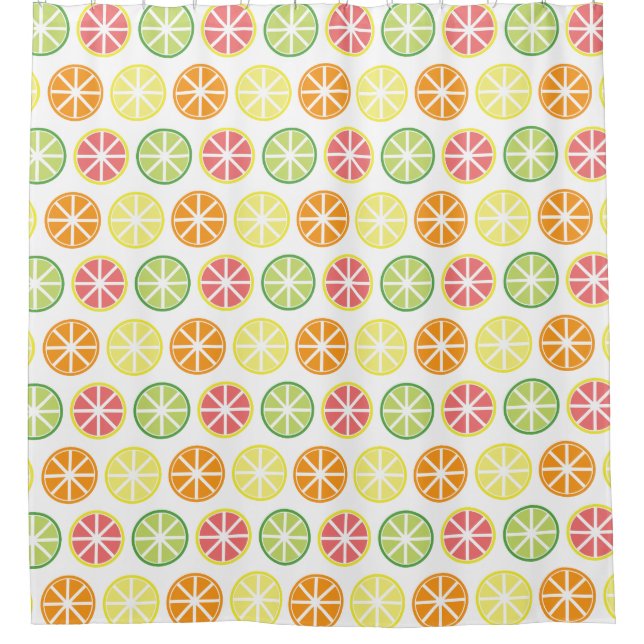 Citrus Pattern Shower Curtain (Front)