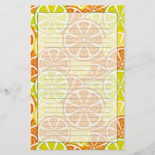 Citrus pattern stationery
