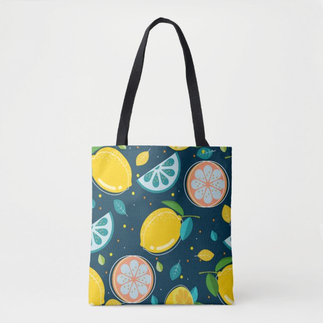 Citrus Pattern Tote Bag (Front)