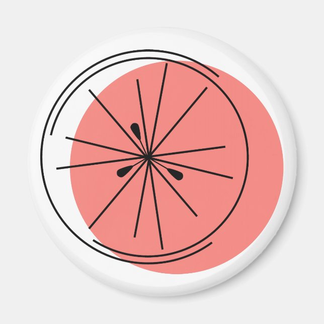 Citrus Pink magnet round (Front)