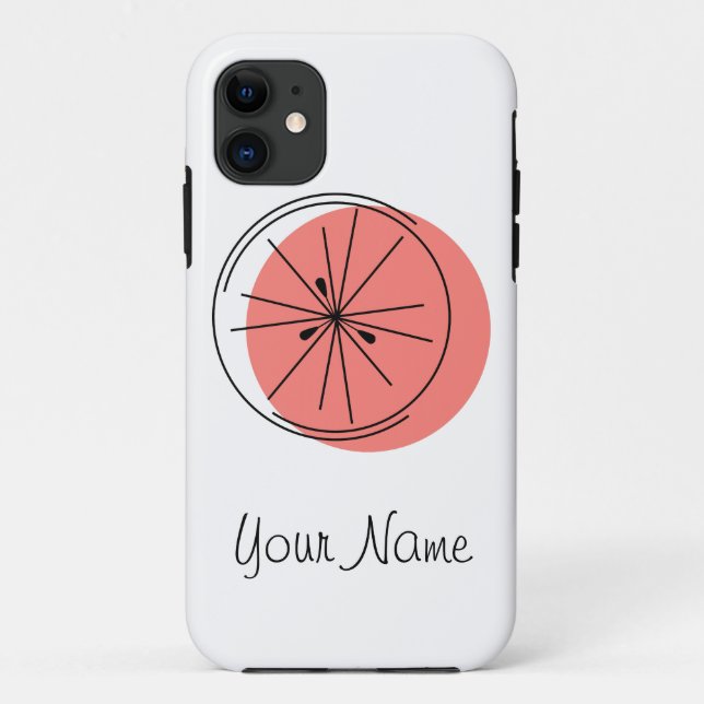 Citrus Pink 'Name' iPhone case (Back)