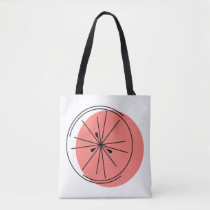 Citrus Pink pink back all over tote Bag