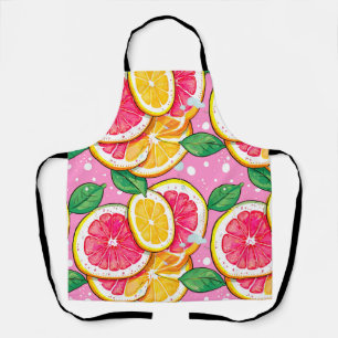 Citrus Pink Polka Dot  Apron