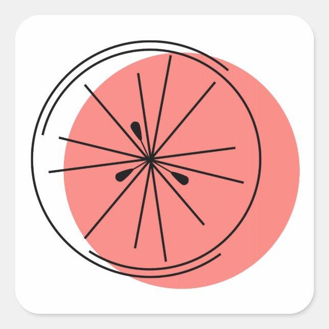 Citrus Pink square Sticker (Front)