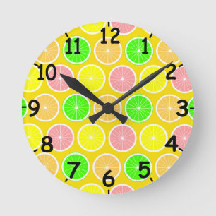 Citrus Round Clock