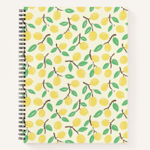 Citrus Scribbles Yellow Green Notebook