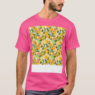 Citrus Seamless Pattern Lemon Lime Orange Mandarin T-Shirt
