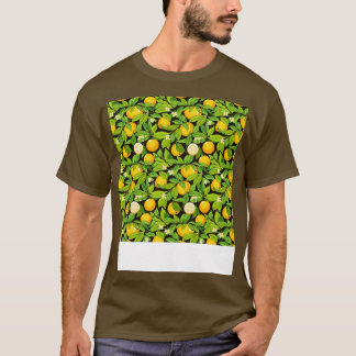 Citrus Seamless Pattern Lemon Lime Orange Mandarin T-Shirt
