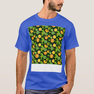 Citrus Seamless Pattern Lemon Lime Orange Mandarin T-Shirt