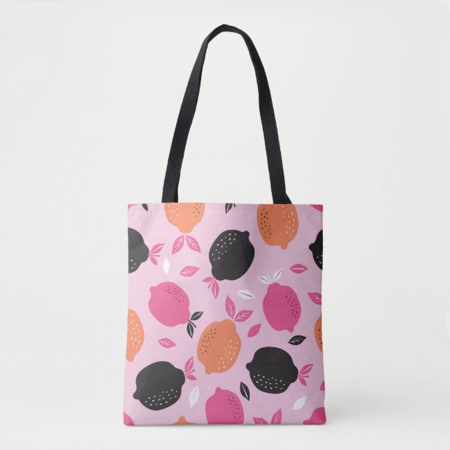 Citrus seamless pattern textile. illustration back tote bag (Front)
