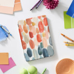Citrus Season - Coral and Blue Stones iPad Pro Cover<br><div class="desc">Citrus Season II by Chariklia Zarris. Watercolors are used to create various stone-like shapes in corals and blues.</div>