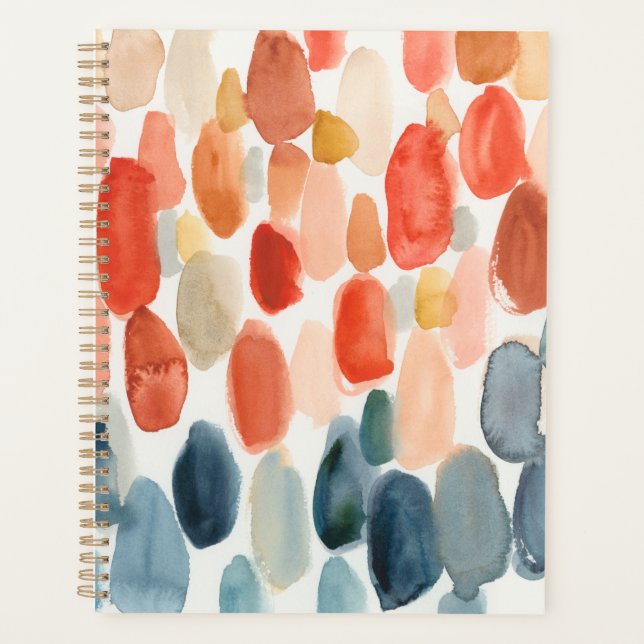 Citrus Season - Coral and Blue Stones Planner (Front)