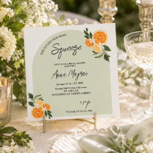 Citrus She Found Her Main Squeeze Bridal Shower Invitation