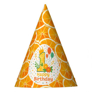Citrus Slice 1st Birthday Party Hat 