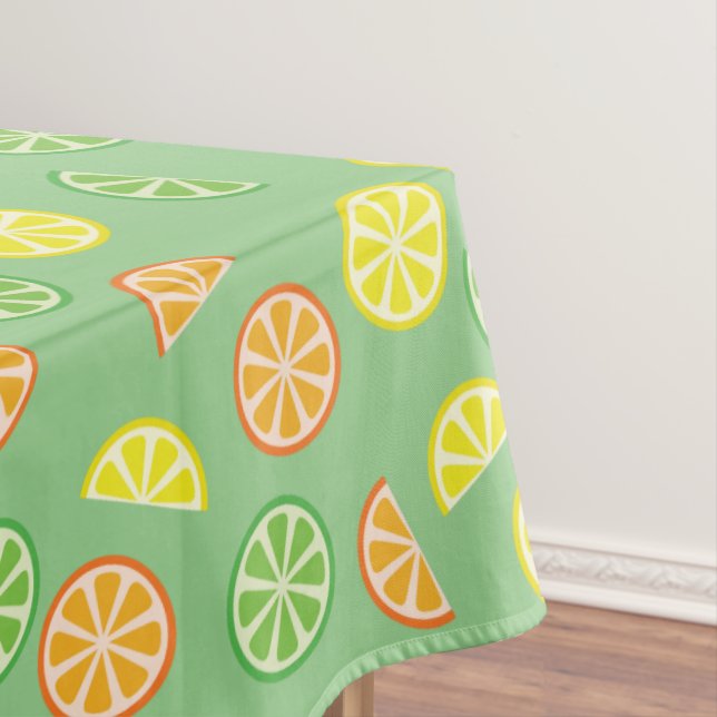 Citrus Slice Birthday Party Tablecloth (In Situ)