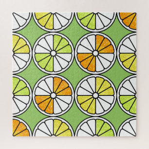 Citrus Slice Fruit, Summer Seamless. Jigsaw Puzzle