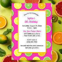 Citrus Slices All Occasion Pink Party