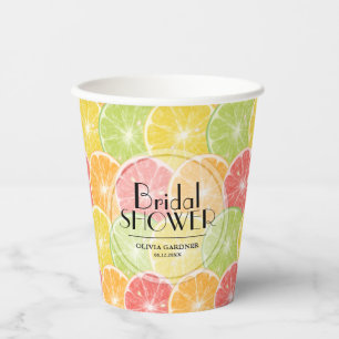 Citrus Slices Bridal Shower Paper Cups