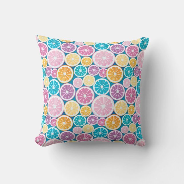 Citrus Slices Pattern Cushion (Front)