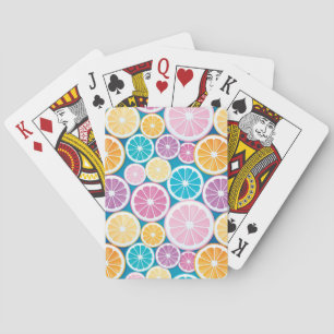 Citrus Slices Pattern Playing Cards