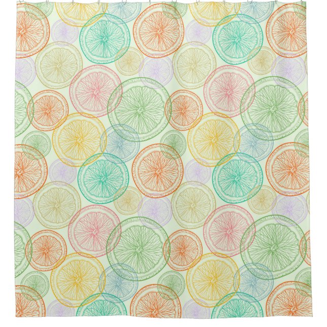 Citrus Slices Shower Curtain (Front)