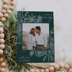 Citrus & Spice   Always Merry Photo Holiday Card