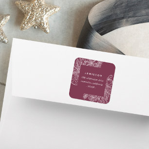 Citrus & Spice Holiday Return Address Square Sticker