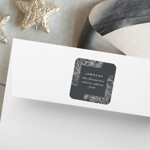 Citrus & Spice Holiday Return Address Square Sticker