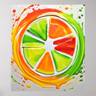 Citrus Splash Design Poster