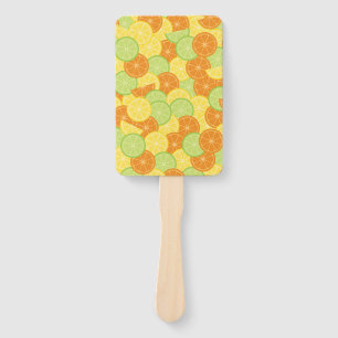 Citrus Splash Illustration Hand Fan