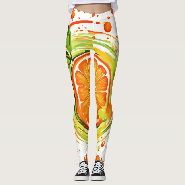 Citrus Splash of Joy Leggings (Front)