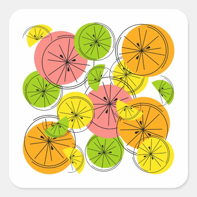 Citrus sticker square (Front)
