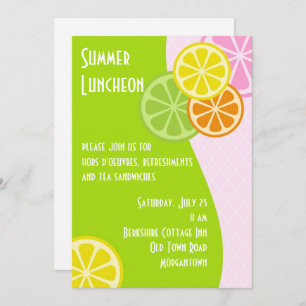 Citrus Summer Luncheon Invitation